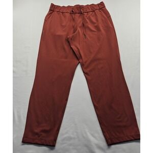 Lululemon On the Fly 7/8 Pant Luxtreme Rust Terracotta Drawstring Size 8